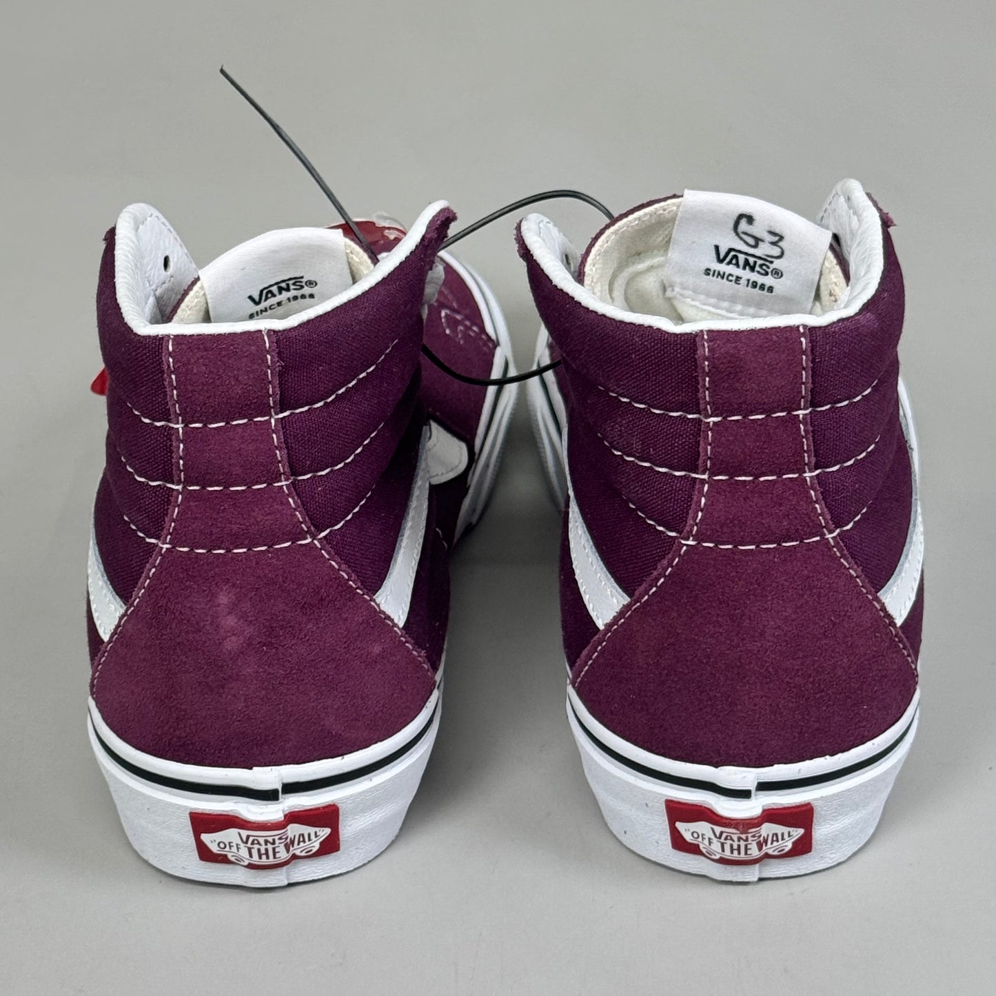 VANS Classic Sk8-Hi Shoe Canvas Upper Men's SZ 3.5 Women's Sz 5 Burgundy Purple