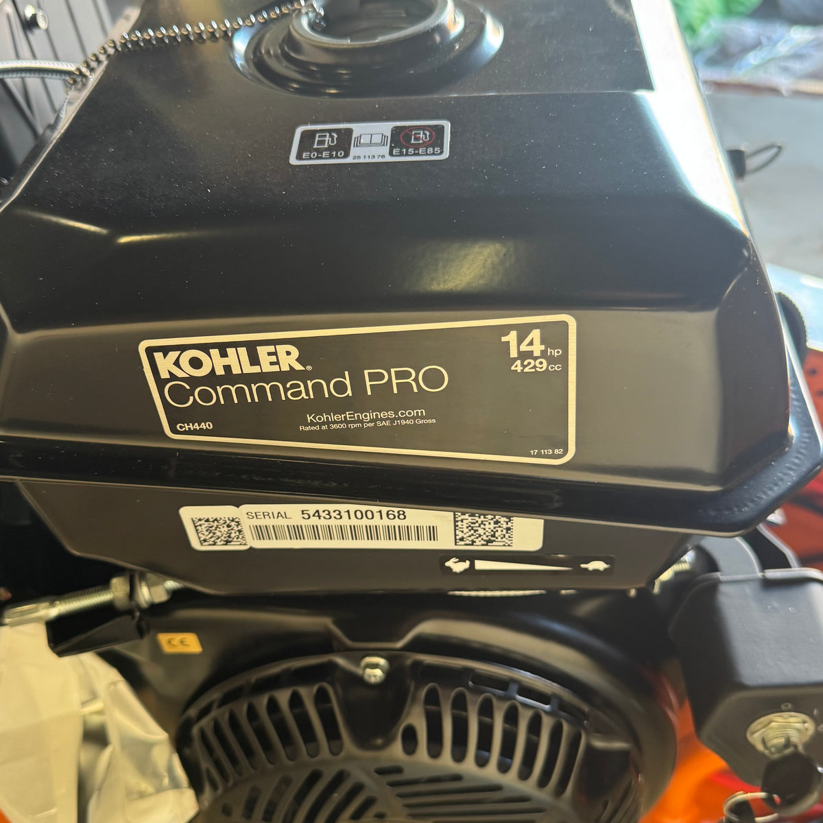 POWER KING 14HP Commercial Stump Grinder  Electric Start Green Teeth, Orange PK0803-EH