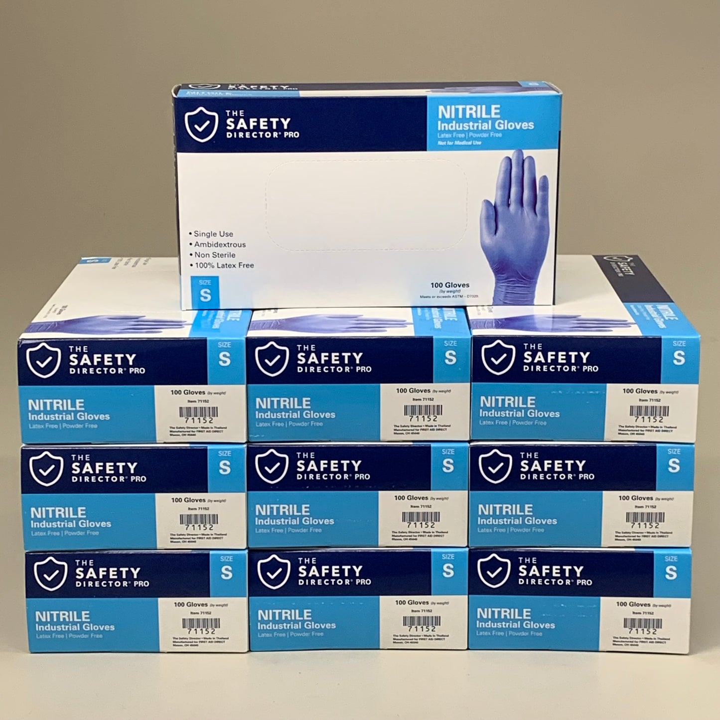 THE SAFTEY DIRECTOR (1000 PACK) Nitrile Industrial Gloves Latex Free Sz S 71154