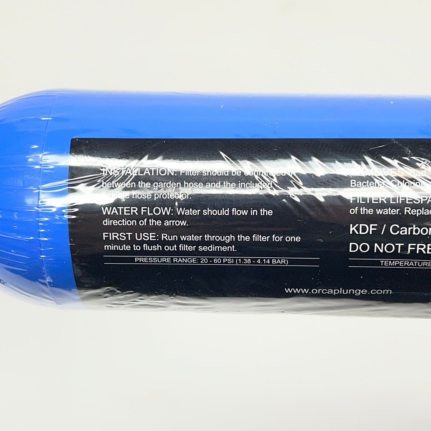 ORCA PLUNGE  Garden Pre-filter Hose Filter for Clean Water Filling the Pool  Blue
