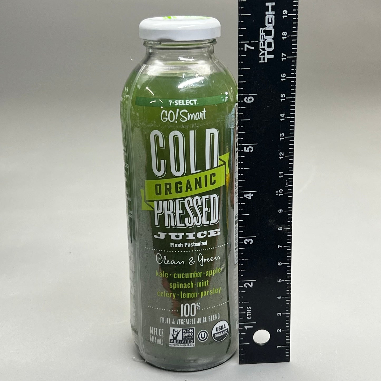 ZA@ COLD ORGANIC PRESSED JUICE Clean & Green 14 oz - 20 Pack BB 08/14/25 E