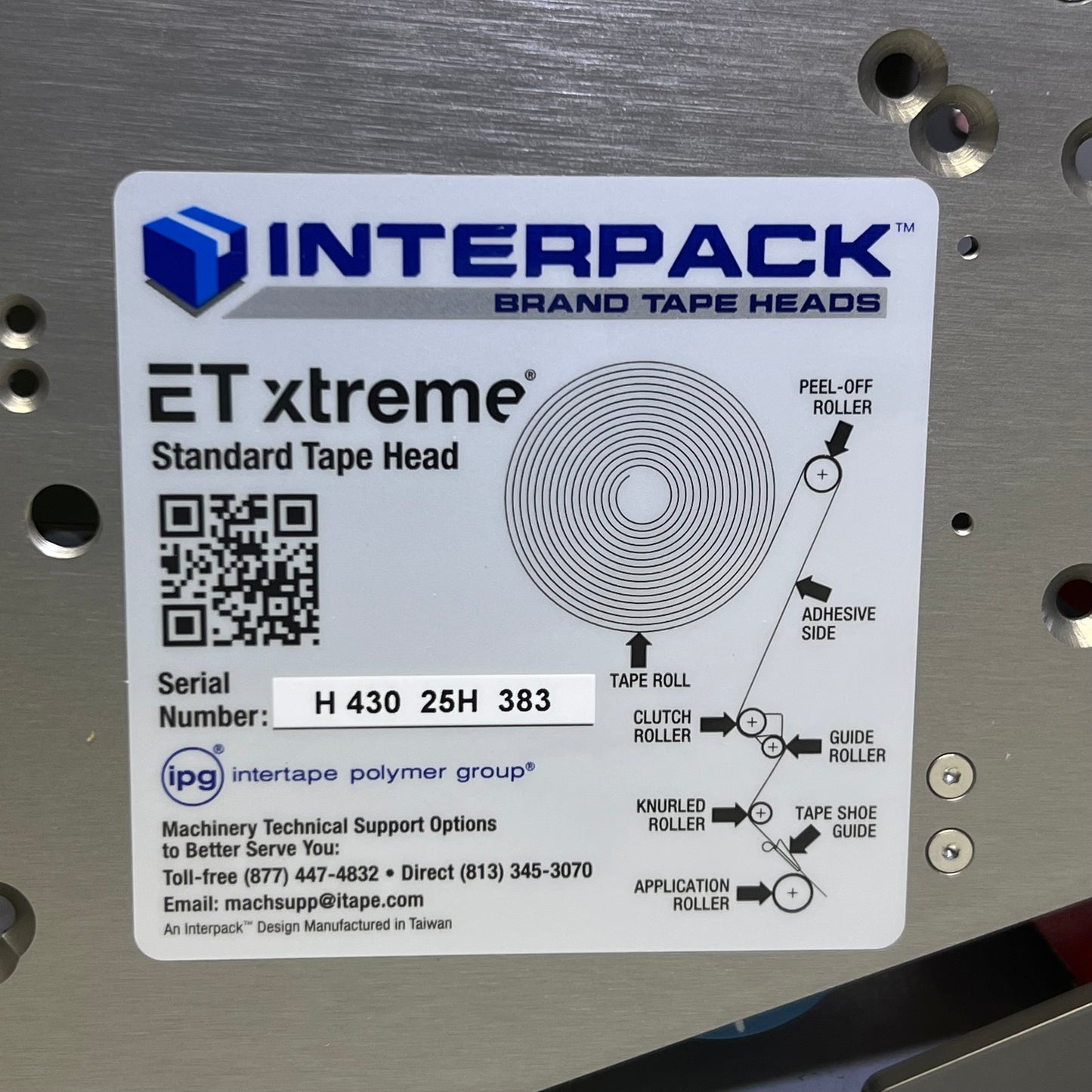 ZA@ INTERPACK Standard Tape Head EXT 3" UH430TW