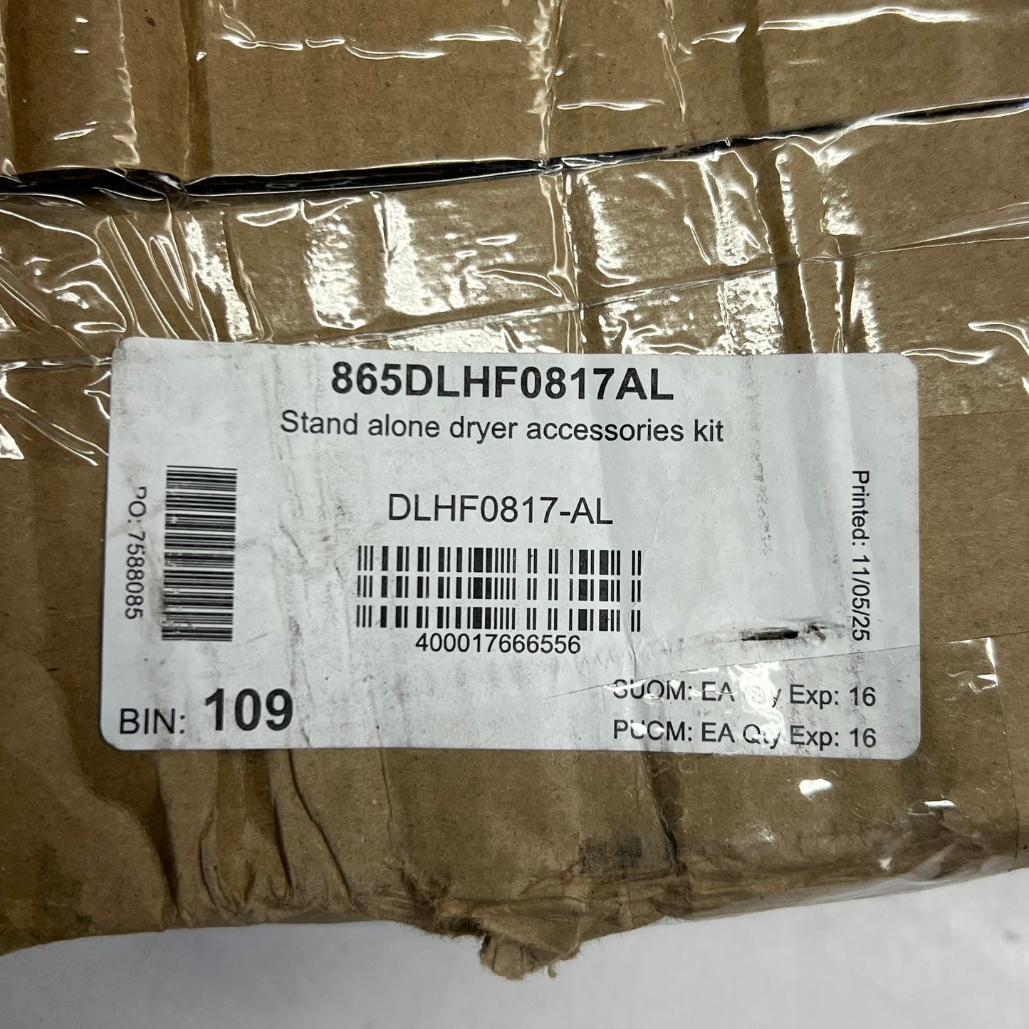 LAUNDTYLUX Stand Alone Dryer Accessories Kit 865DLHF0817AL (New Other, A Little Damage)