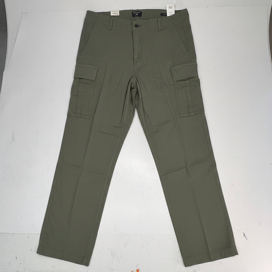 DOCKERS Utility Cargo Straight Fit Comfort Stretch Pant Men's Sz 38x32 G|reen