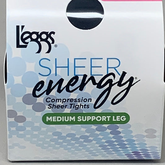 LEGGS (2 PACK) Sheer Energy Compression Tights Medium Support Jett Black