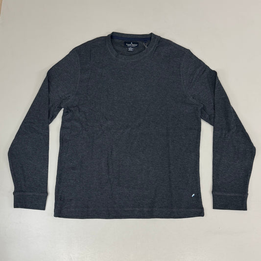TAYLOR VINTAGE Airotec Long Sleeve Crewneck Weatherproof Shirt Men's M Charcoal Heather 9561P6145-CHR