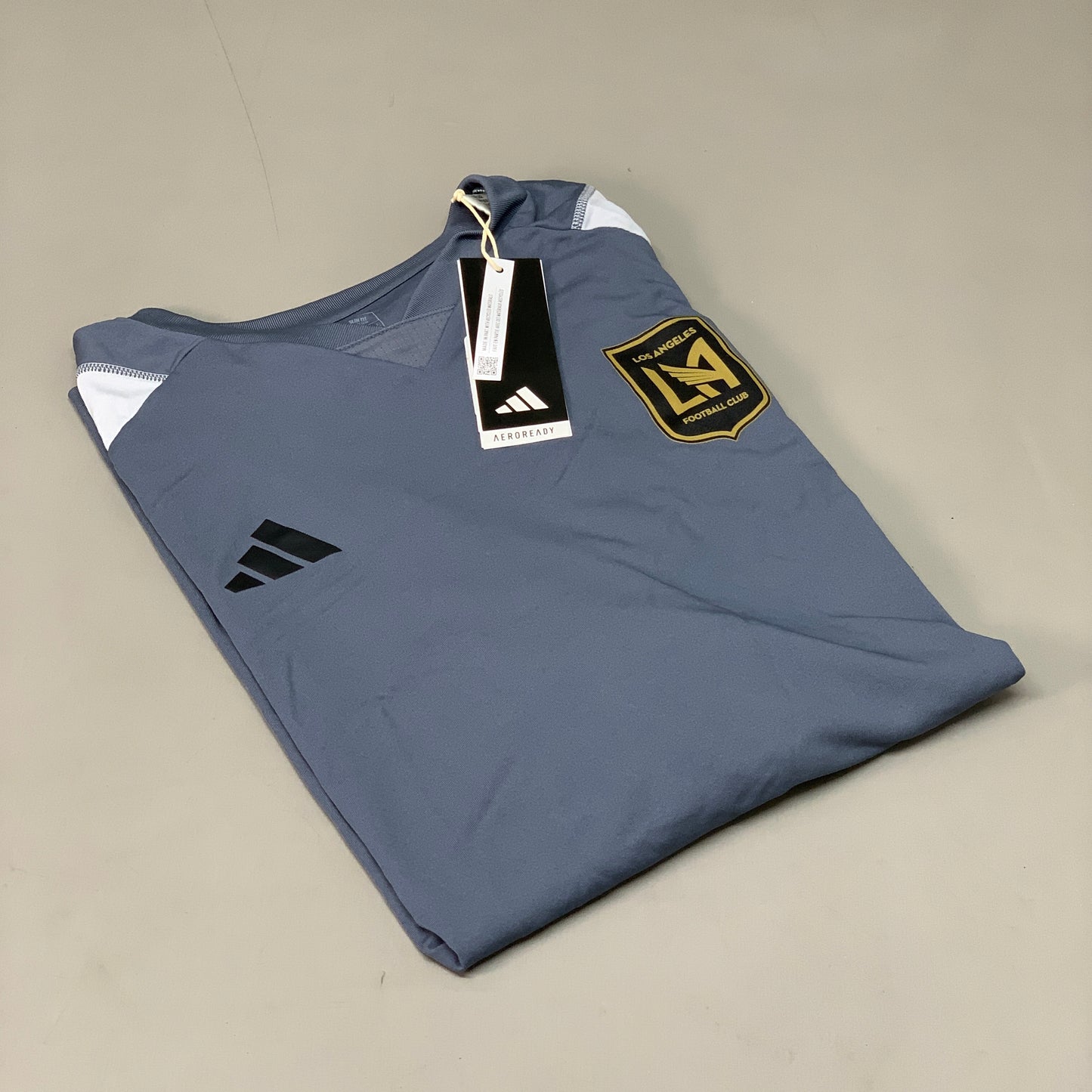 ADIDAS LosAngeles Football Club Training Jersey Short Sleeve Grey 2XL 118436210