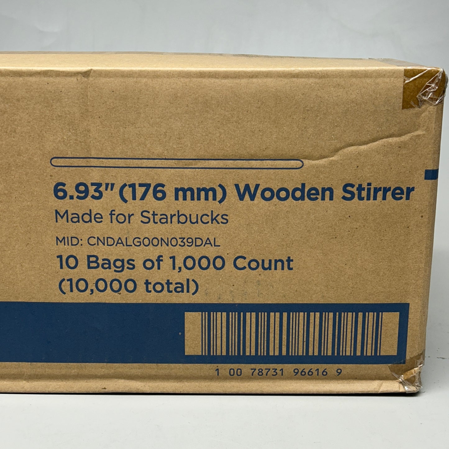 DIXIE Starbucks (10,000 PACK) Wooden Coffee Stirrers 6.93" (New)