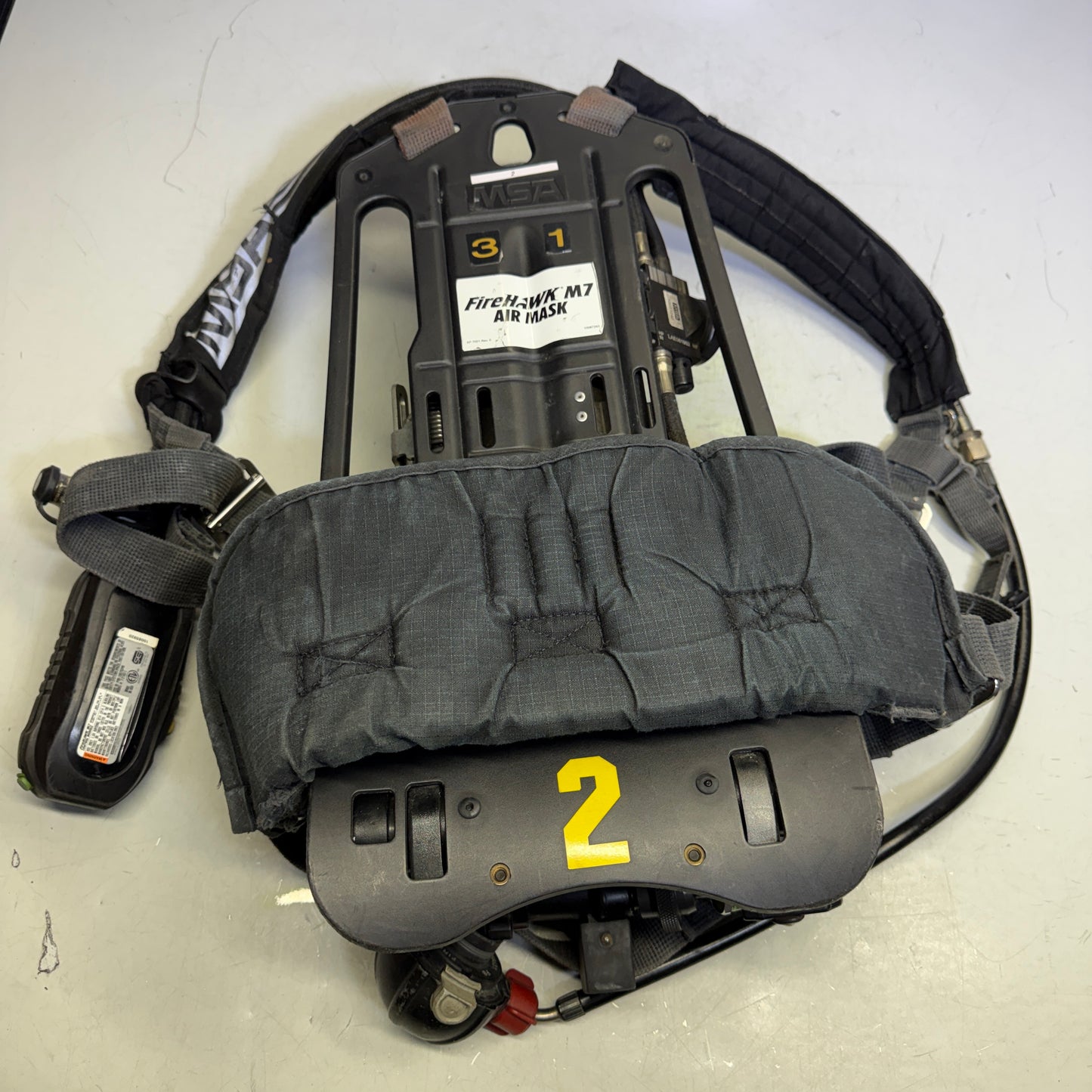 Z@ MSA (*PARTS ONLY*) FireHawk M7 SCBA Air Pack W/ Tank Firefighter Gear (AS-IS)