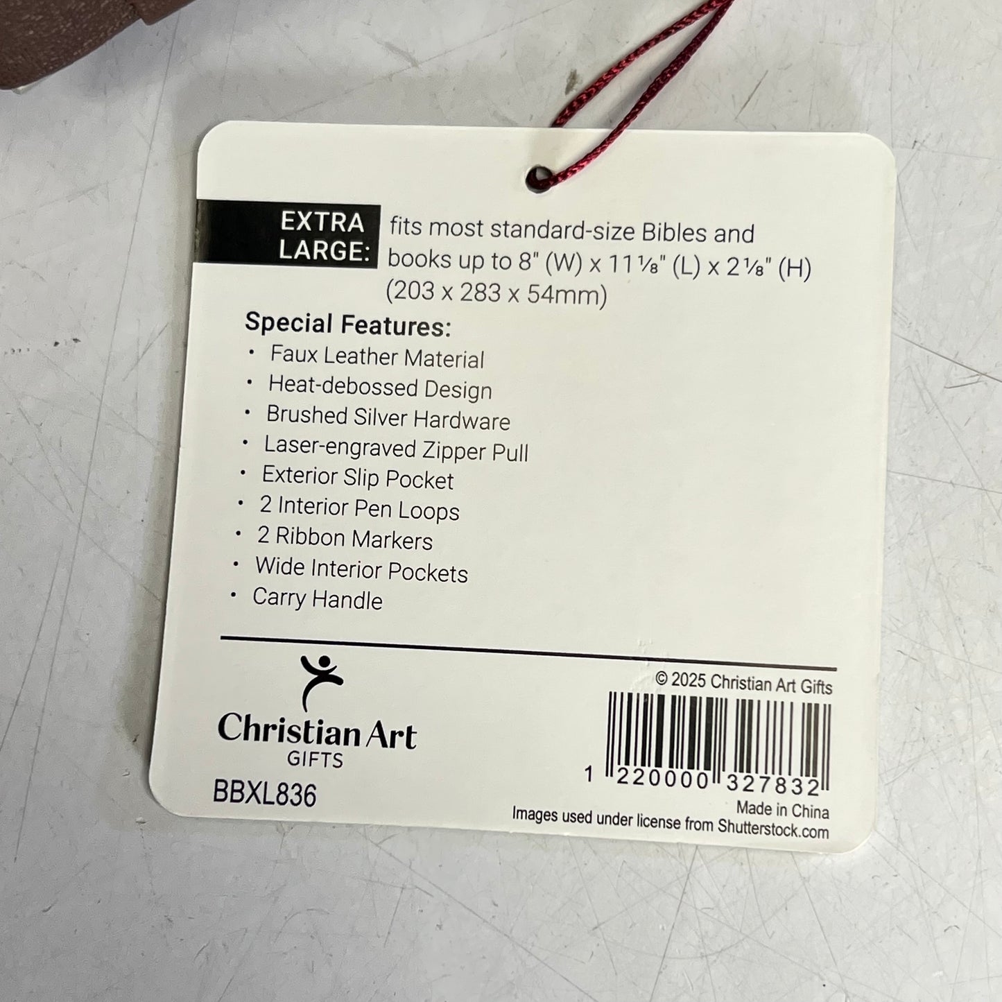 CHRISTIAN ART GIFTS Isaiah 9:6 Faux Leather Classic Bible Cover 8"x11" Walnut