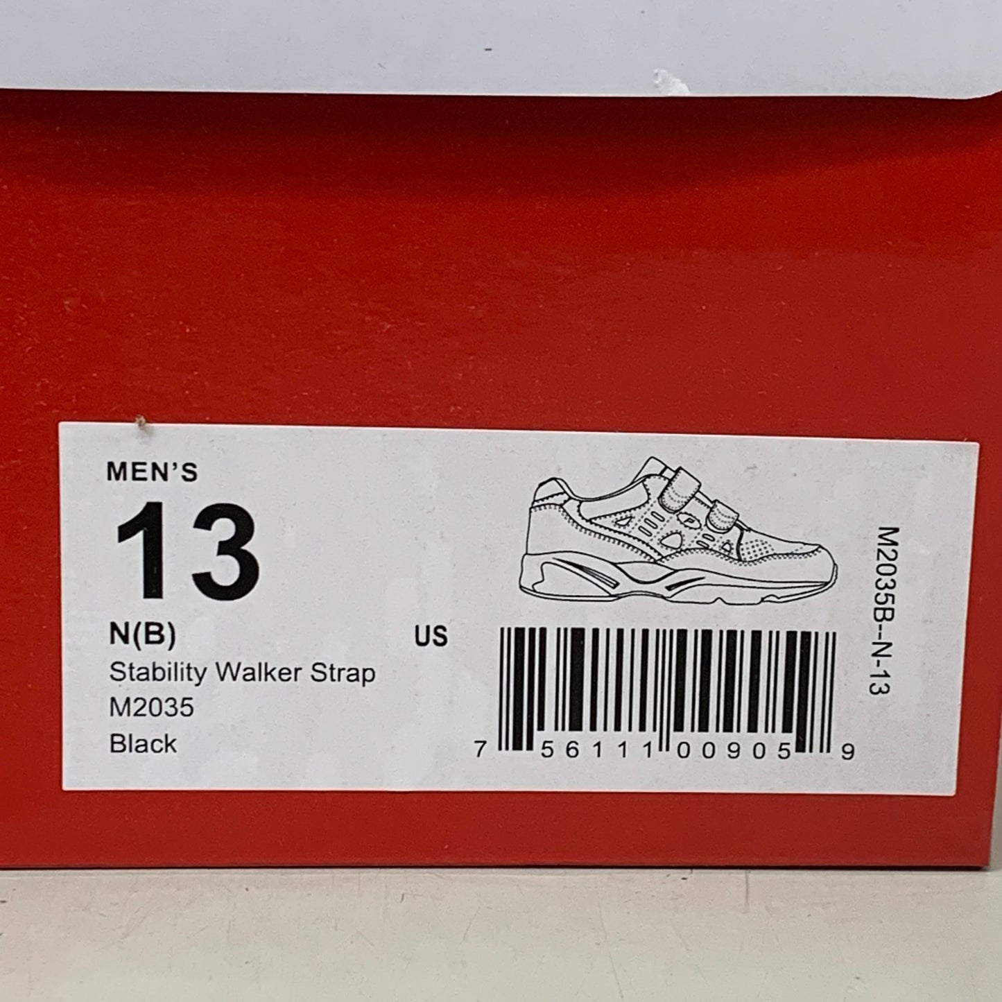 PROPET Stability Walker Strap Sneaker Shoes Men's SZ 13 Black M2035B-N-13