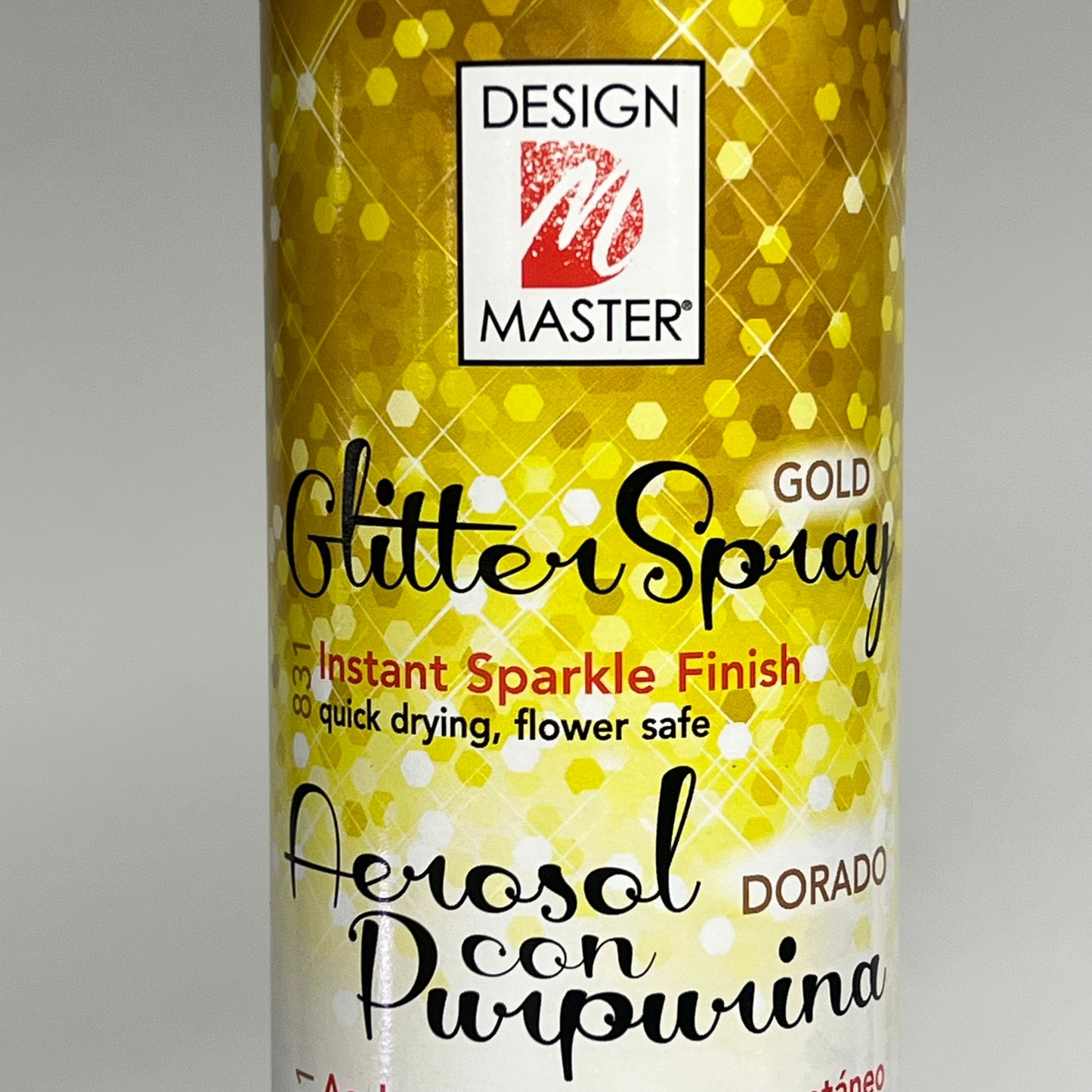DESIGN MASTER (2 PACK) Glitter Spray Instant Sparkle Quick Dry 5.5oz Gold 831