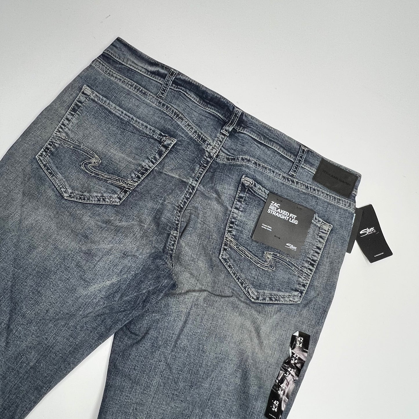 SILVER JEANS CO.  Zac Relaxed Fit Straight Leg Jean Men's Sz 42/34 Indigo