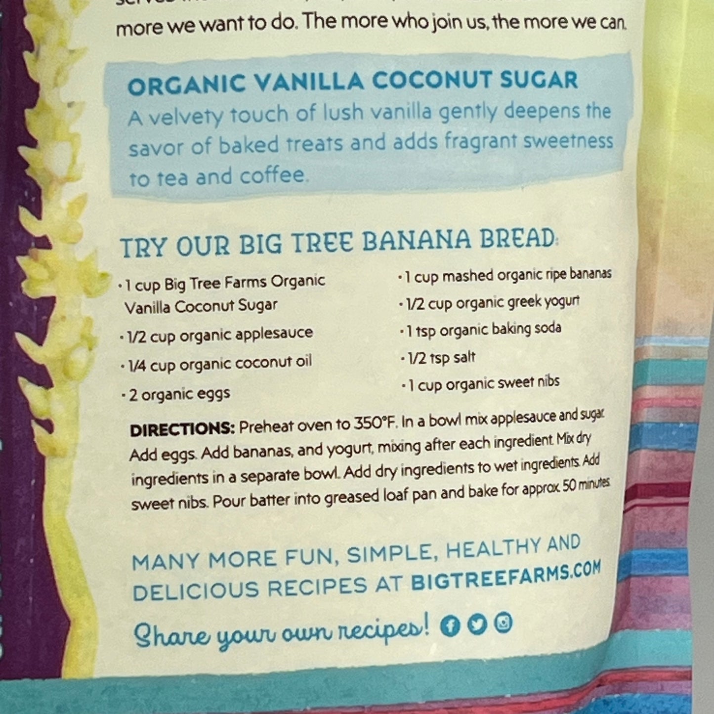 BIG TREE FARMS (3 PACK) Vanilla Coconut Sugar Unrefined 14 Oz Brown BB 08/28