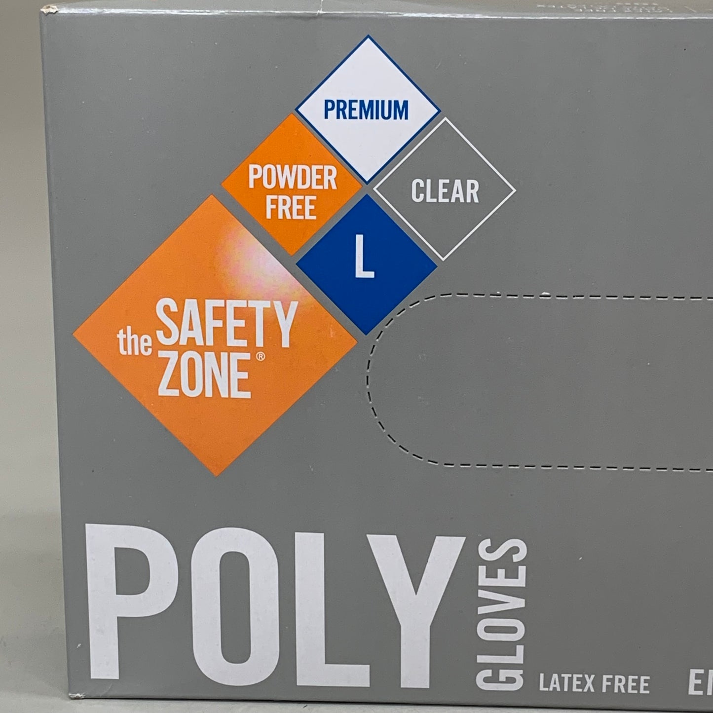 SAFETY ZONES Cast PE Powder Free Gloves Large Clear P2163 (As-is (See Images))