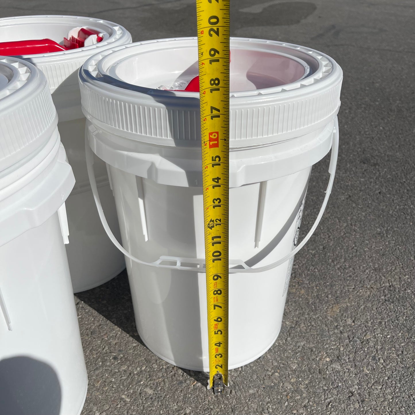 ZA@ M&M INDUSTRIES (3 PACK) Life Latch Liquid Container 5 Gal White, Made in USA