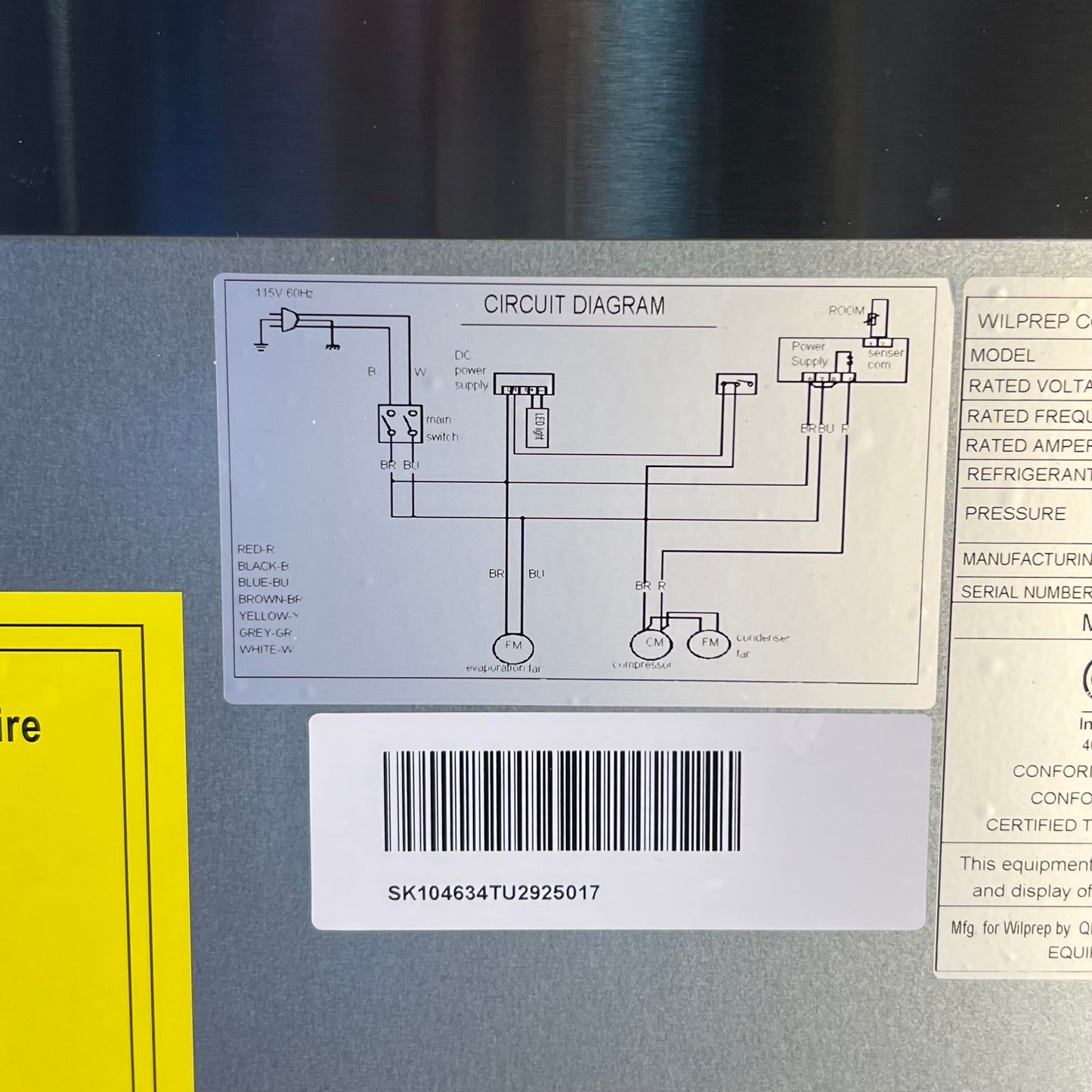 WILPREP 29" Single Door Commercial Salad Prep Table Refrigerator TSSU-29T