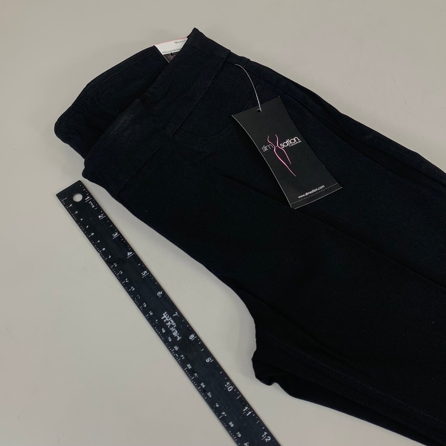 MULTIPLES Narrow Leg Pant Petite Women's Sz 10 Black