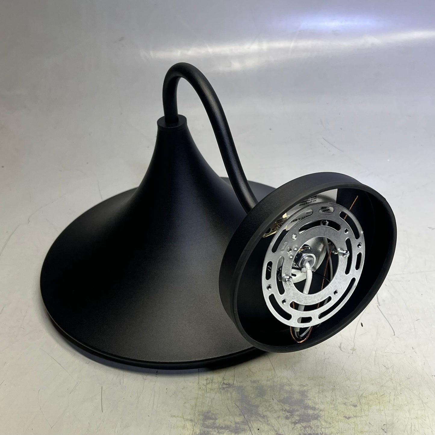 AQ LIGHTING Gooseneck Wall Sconce Outdoor Vanity Light 120V Black IWL-HL337A