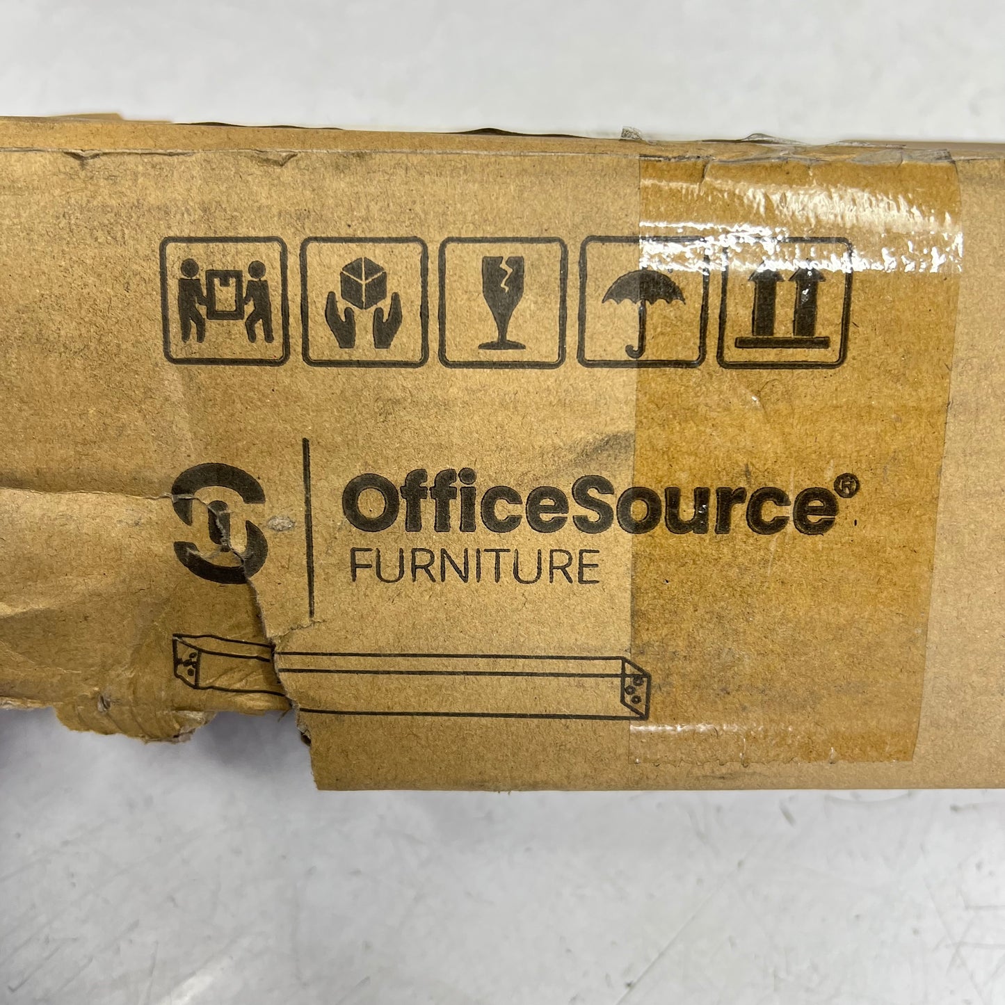 OFFICE SOURCE FURNITURE Brushed Metal Post for Rbbase23 28.5" PLTXPOST28BRU-A3