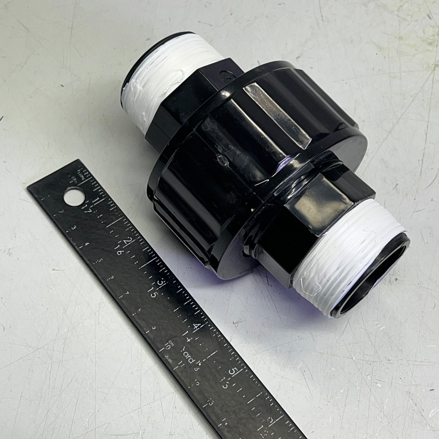 RIGHT FIT Pool Parts  Replacement Double Male Threaded Union 1.5" Black 724106