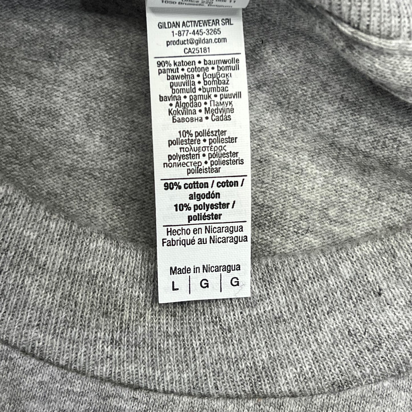 ZA@ AMERICAN APPAREL (12 PACK) Heavyweight Cotton Long Sleeve Tee Unisex Sz L Grey 1304