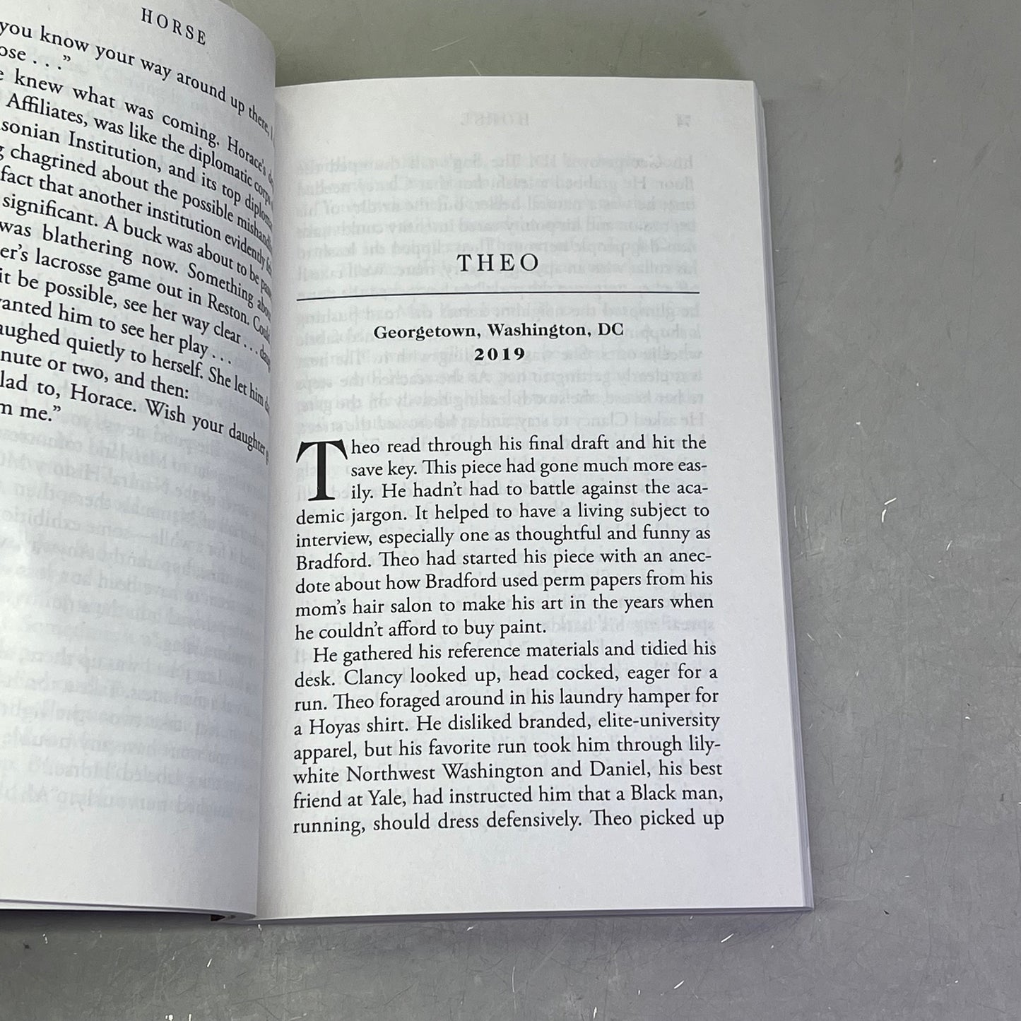 HORSE Animal Fiction Novel By Geraldine Brooks Paper Back Book Large Print