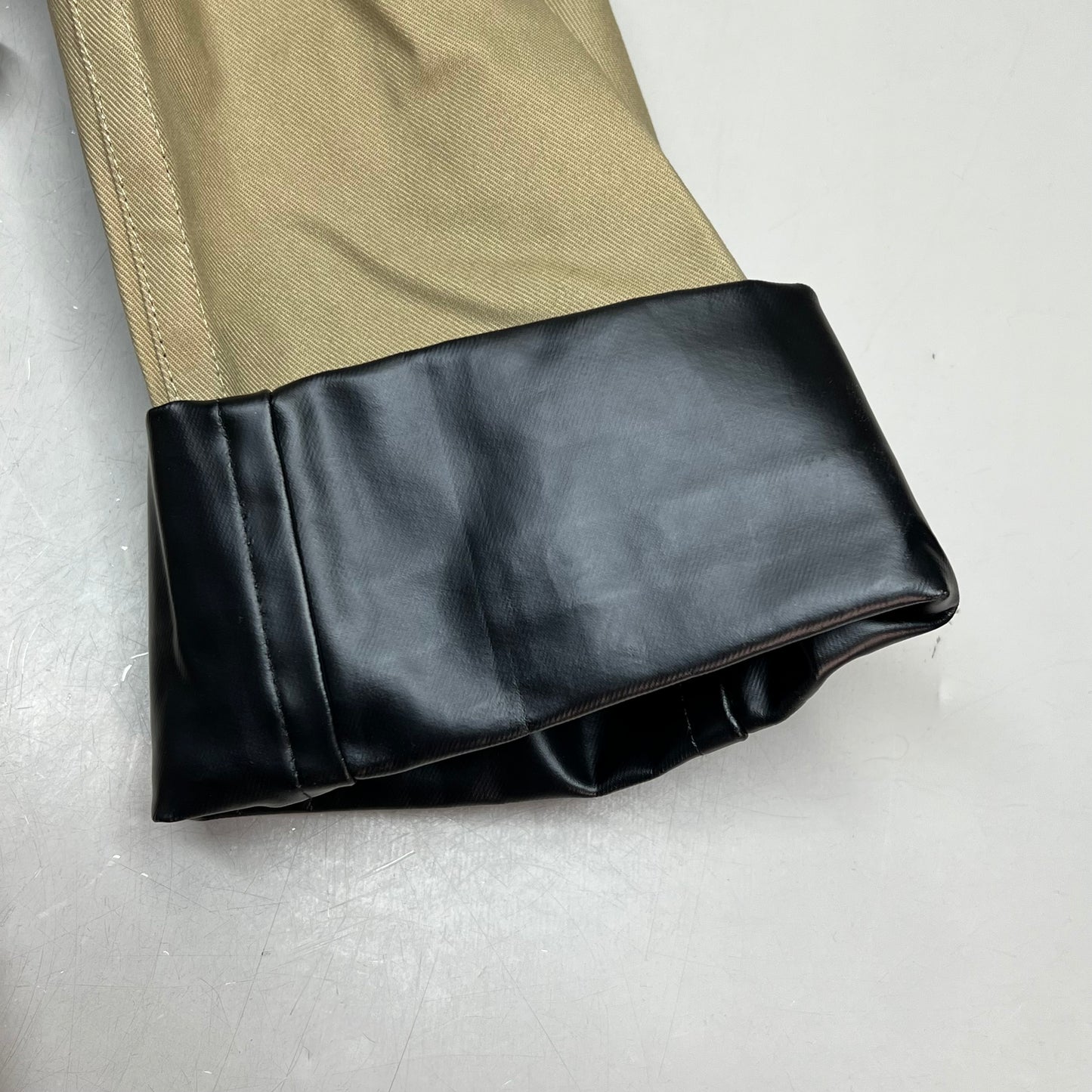 KOCHE MO & CO. Reversible Tie Around Trench Coat Unisex Sz M Khaki/Plaid/Black