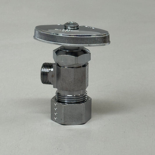 BRASSCRAFT (2 Pack) Multi-Turn Angle Valve 1/2"Nominal Compression Inlet X 3/8" Chrome Plated OCR19L1X-CB