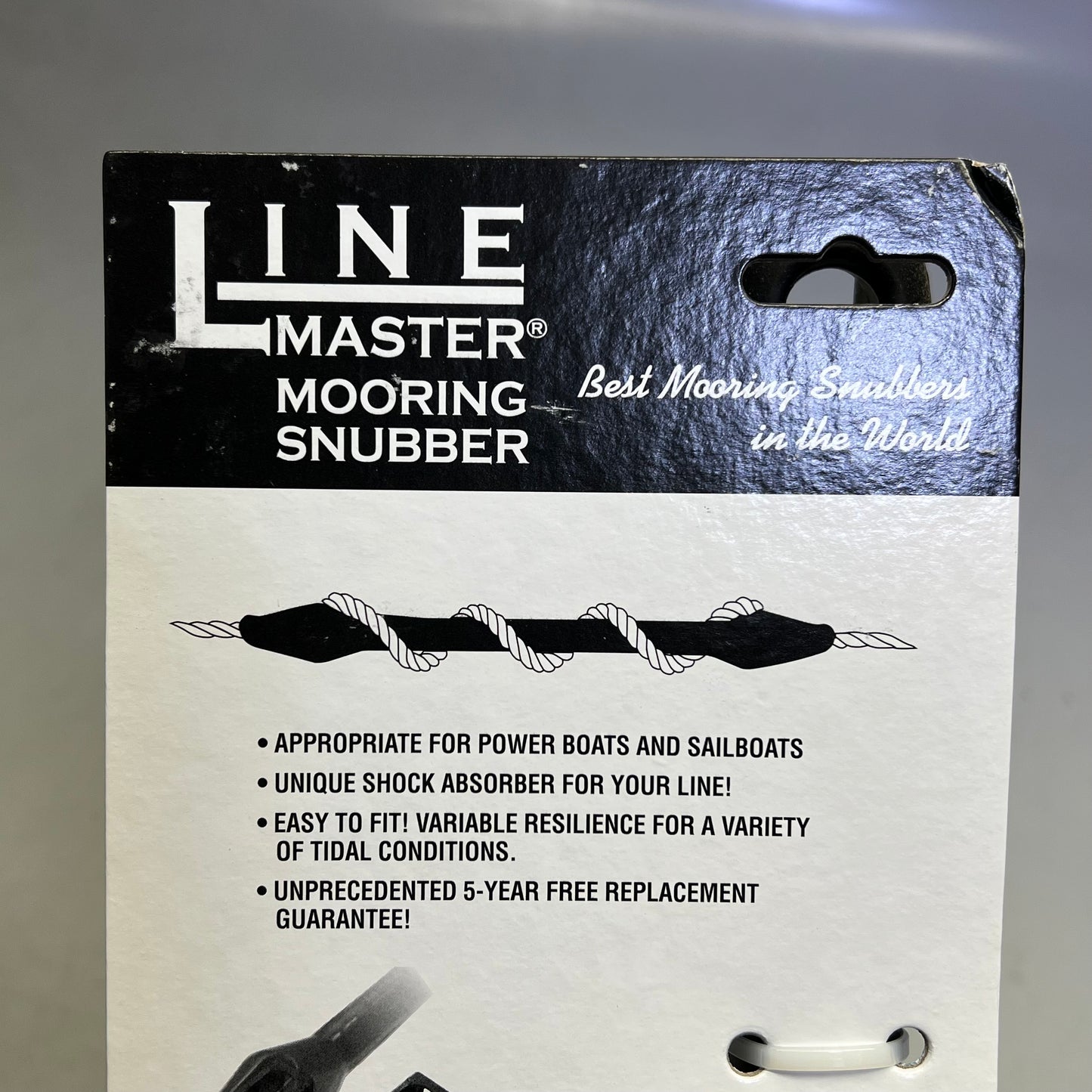 FALCON EPDM Rubber Line Master Mooring Snubber 5/8" Black LLM2-4310