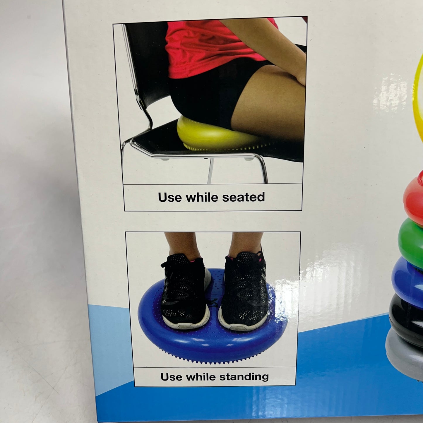 CANDO Sitting Or Standing Inflatable Balance Disc For Balance Training 14" Blue