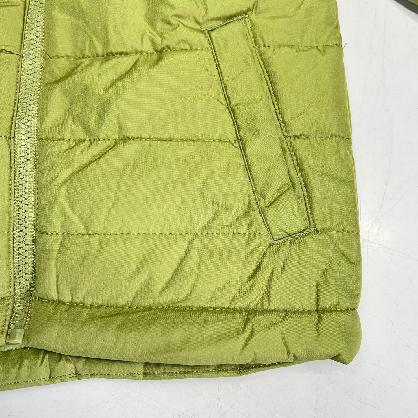 WHALES TAIL Fleece Lined Hooded Full Zip Up Winter Coat  Boy's Sz 7 Forest Green