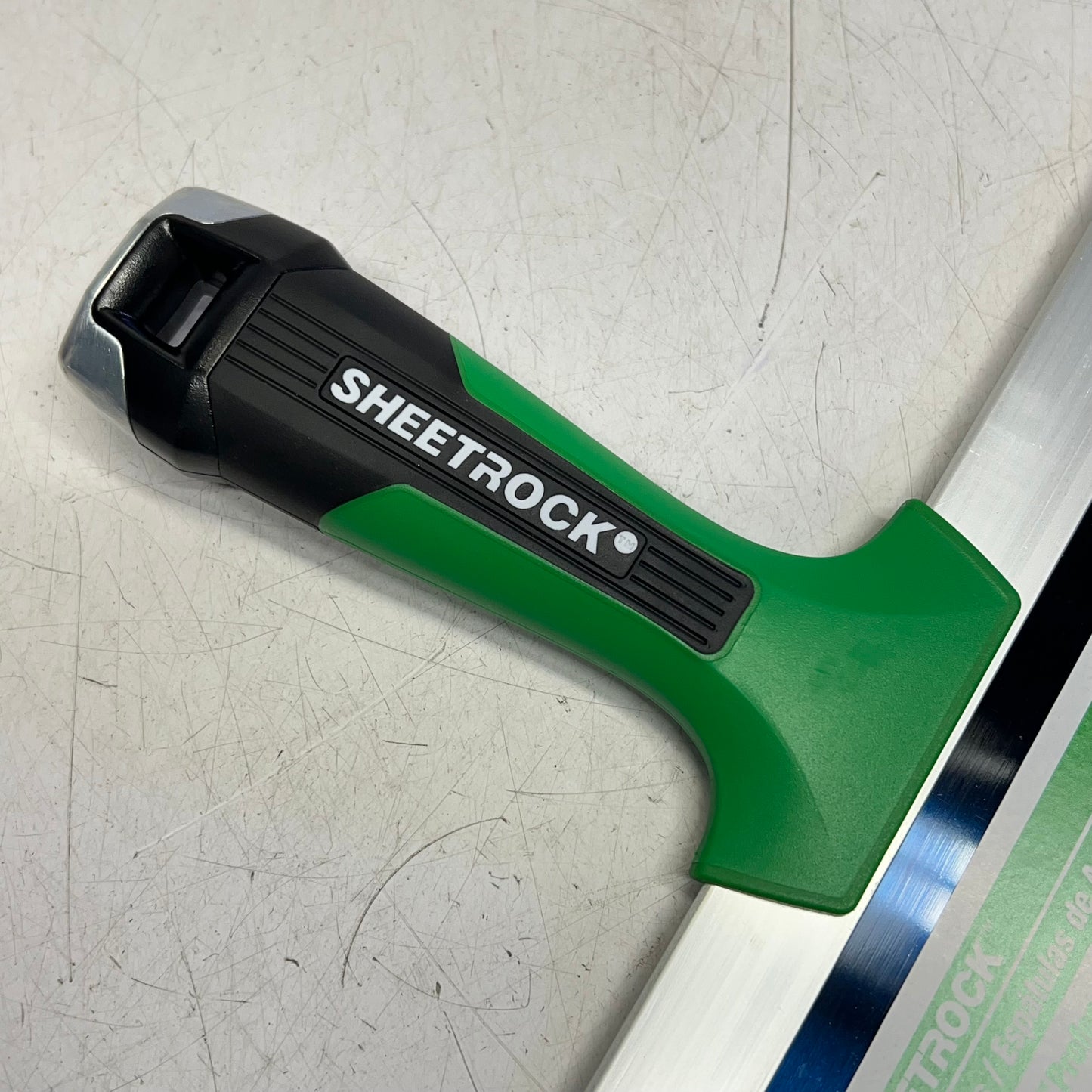 SHEET ROCK No-slip Grip Matrix Professional Taping Knife Blue Steel  14" 340016