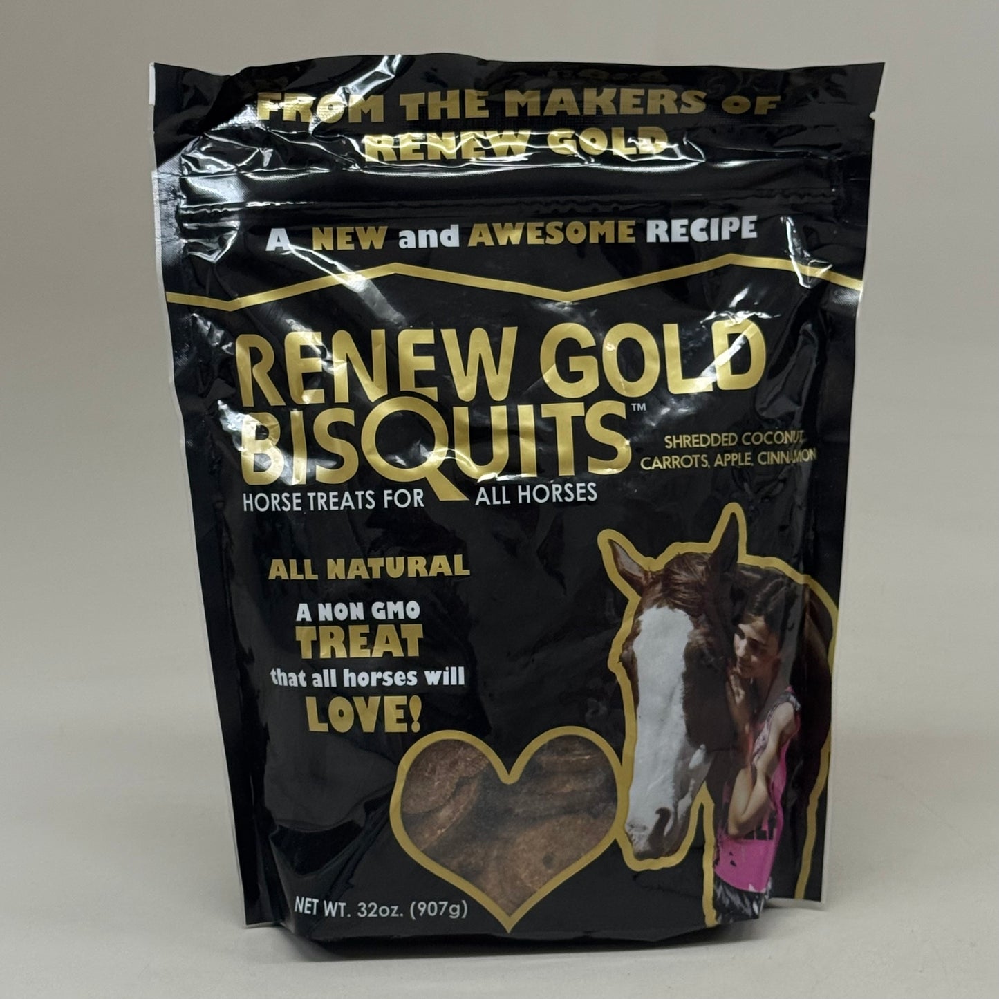 RENEW GOLD Horse Bisquits Treats For All Horses 32 oz. 320923 BB 04/26