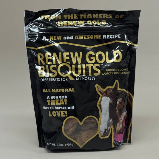 RENEW GOLD Horse Bisquits Treats For All Horses 32 oz. 320923 BB 04/26