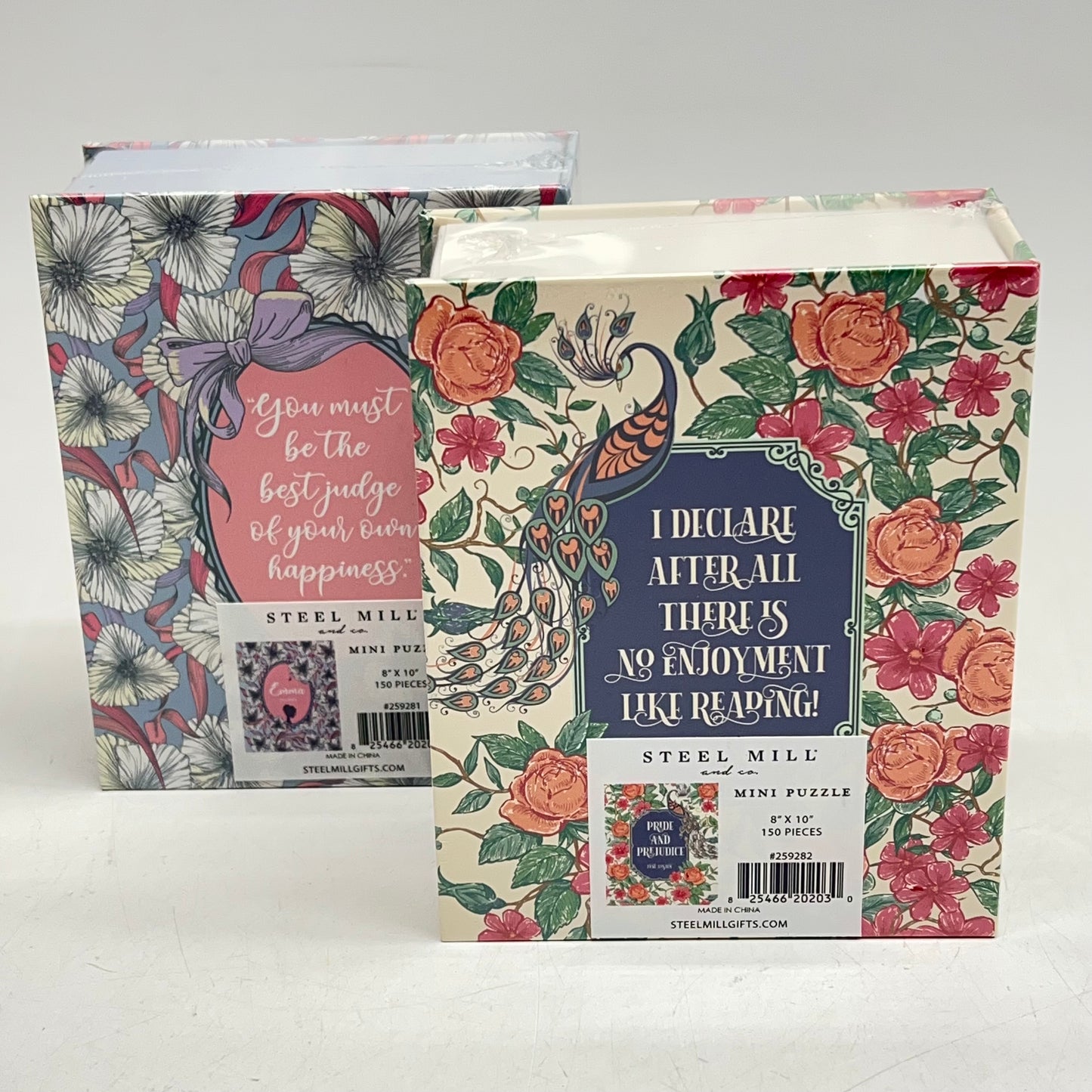STEEL MILL GIFTS (2 PACK) Mini Book Puzzle Emma & Pride & Prejudice 8" x 10"