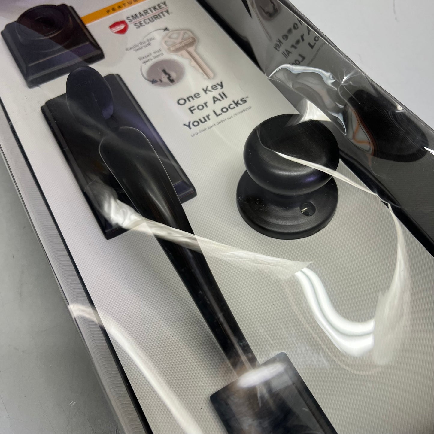 KWIKSET Hawthorne Handleset W/ Juno Knob Deadbolt Venetian Bronze 98001-104