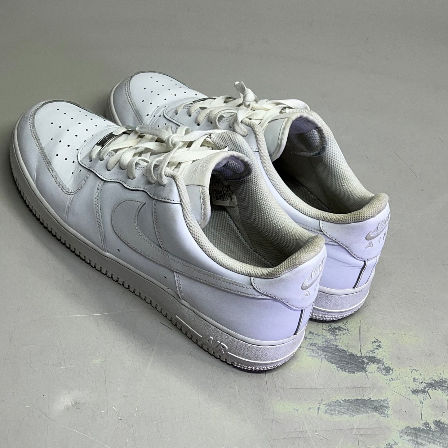 NIKE Air Force 1 '07 Leather Details Men's Sz 15 White (Pre-Owned)