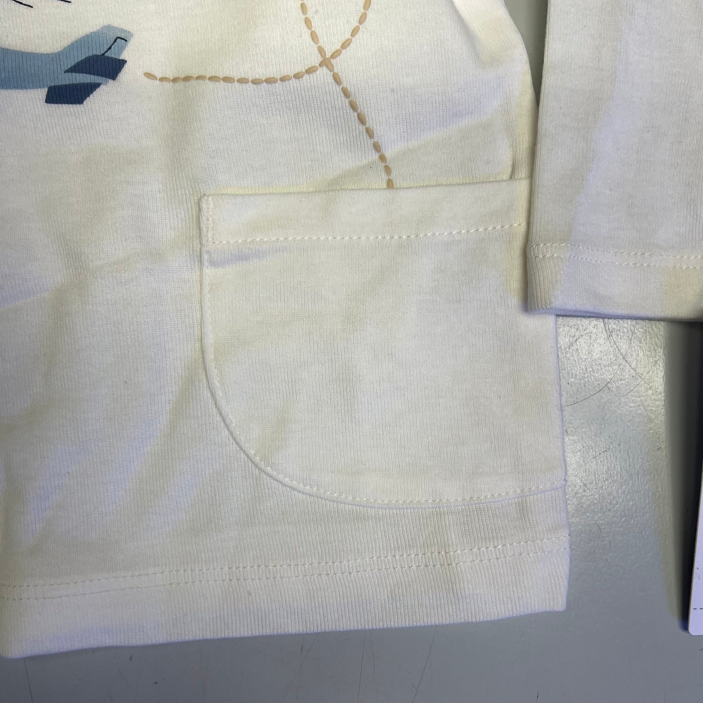 CARTERS (4 PIECE SET) 100% Cotton Airplane Print Outfit Set Boy's Sz 9M Blue