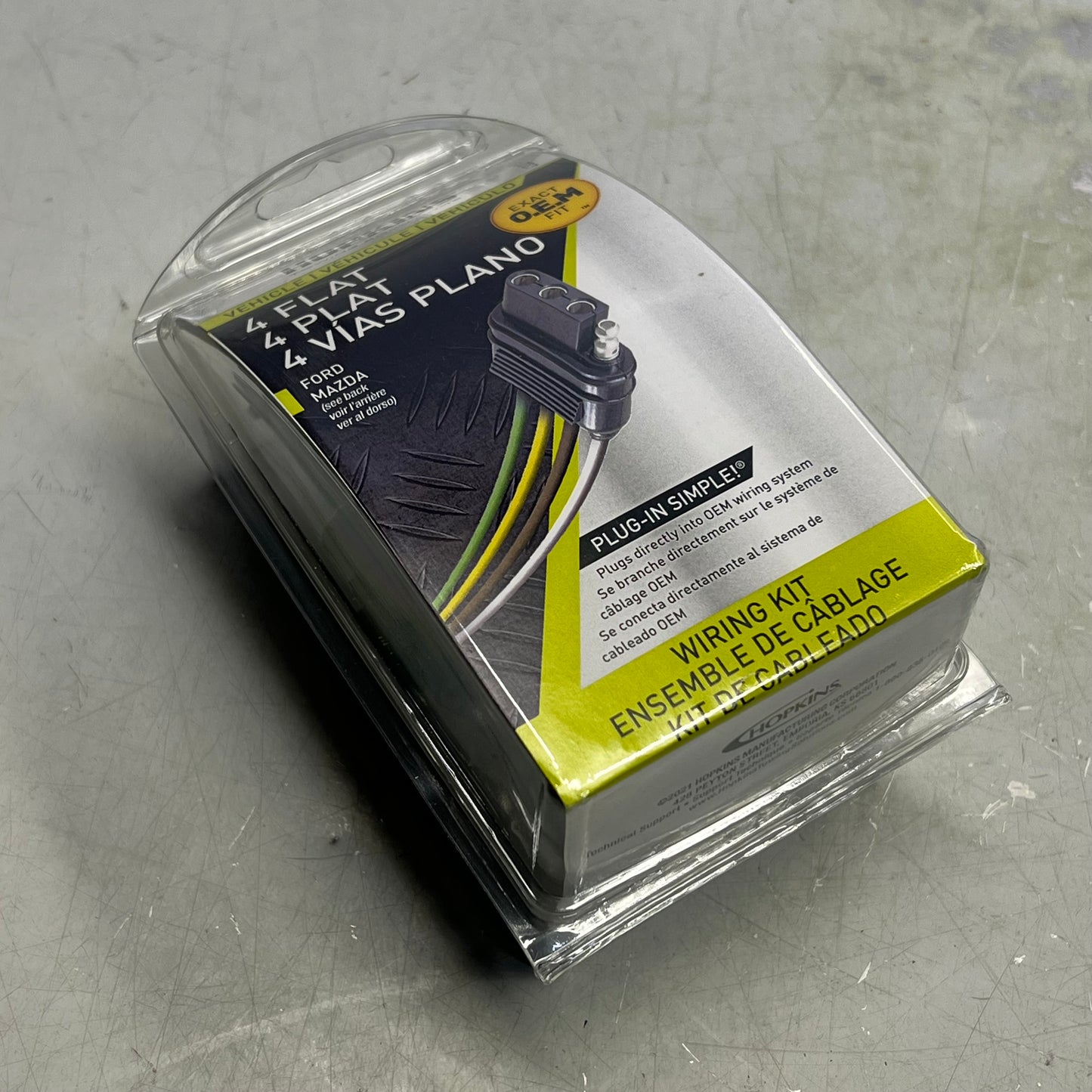 HOPKINS Towing Solutions Trailer Wire Harness 4 Flat 2.1 Amp Black 40215