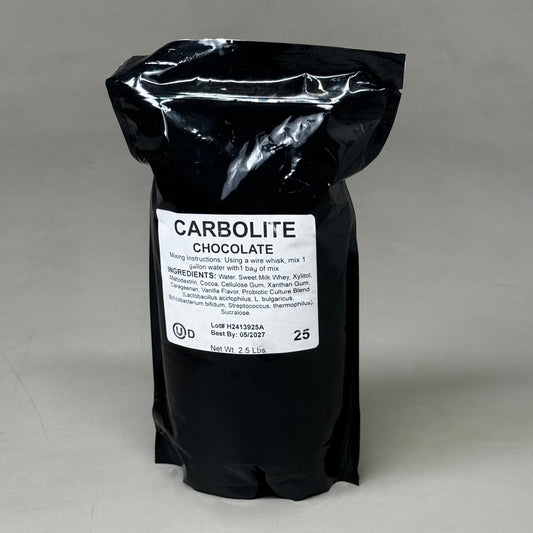 CARBOLITE Chocolate Powder Frozen Dessert Yogurt Mix Low Calorie 2.5lbs BB 02/27