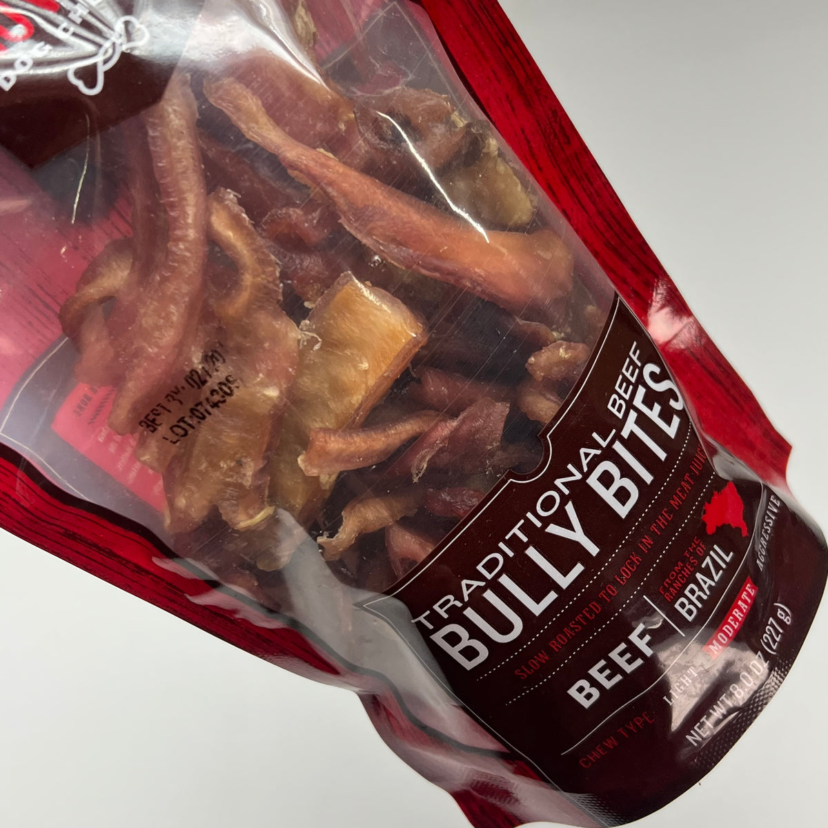 GOOD LOVIN (3 PACK) Dog Chews Traditional Beef Bully Bites Treats 8oz BB 02/27