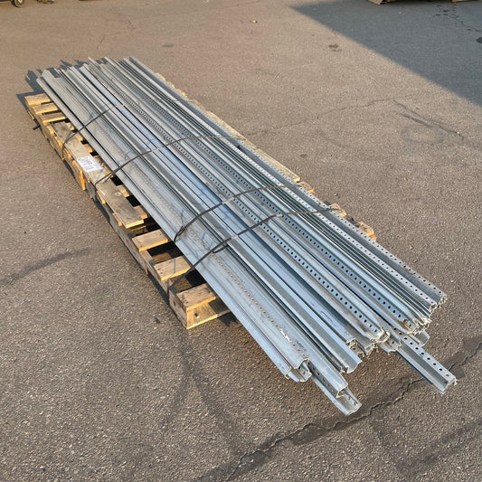 UNBRANDED U Channel Sign Posts 10 ft Galvanized Steel