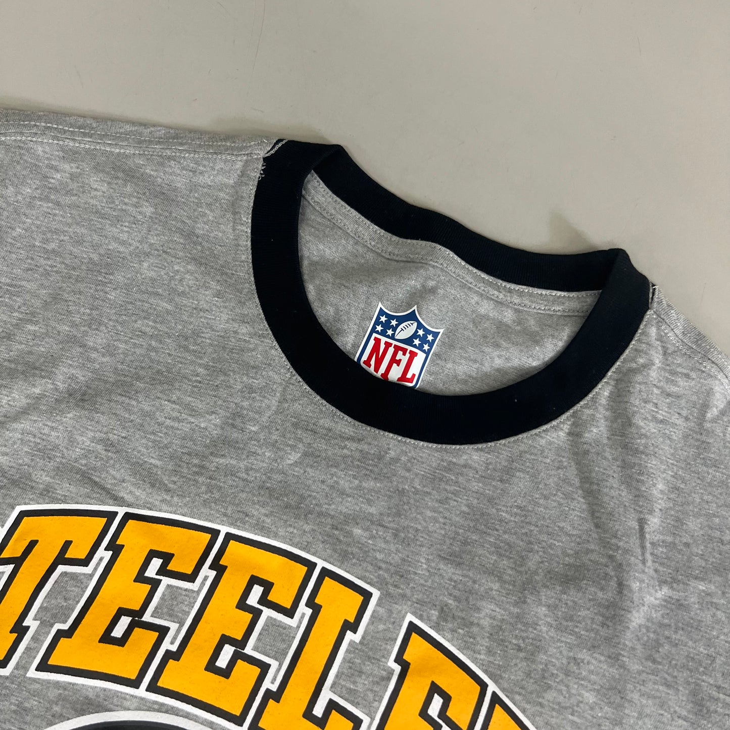 NFL G-lll Sport Steelers Black Label T-shirt Men's Sz M Black/Gray/ Yellow