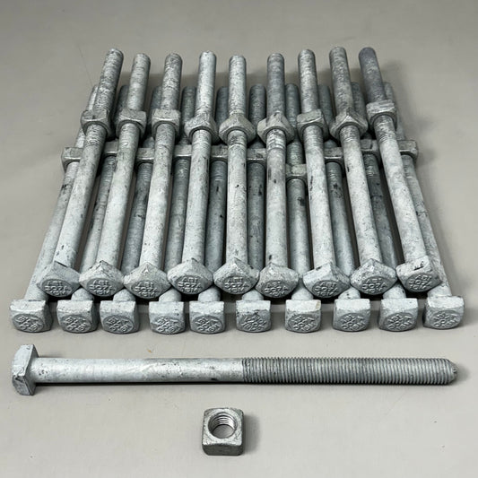 ALLIED BOLT PRODUCTS (Box of 20) Square Head Machine Bolt with Nut 3/4" x 12" #8242