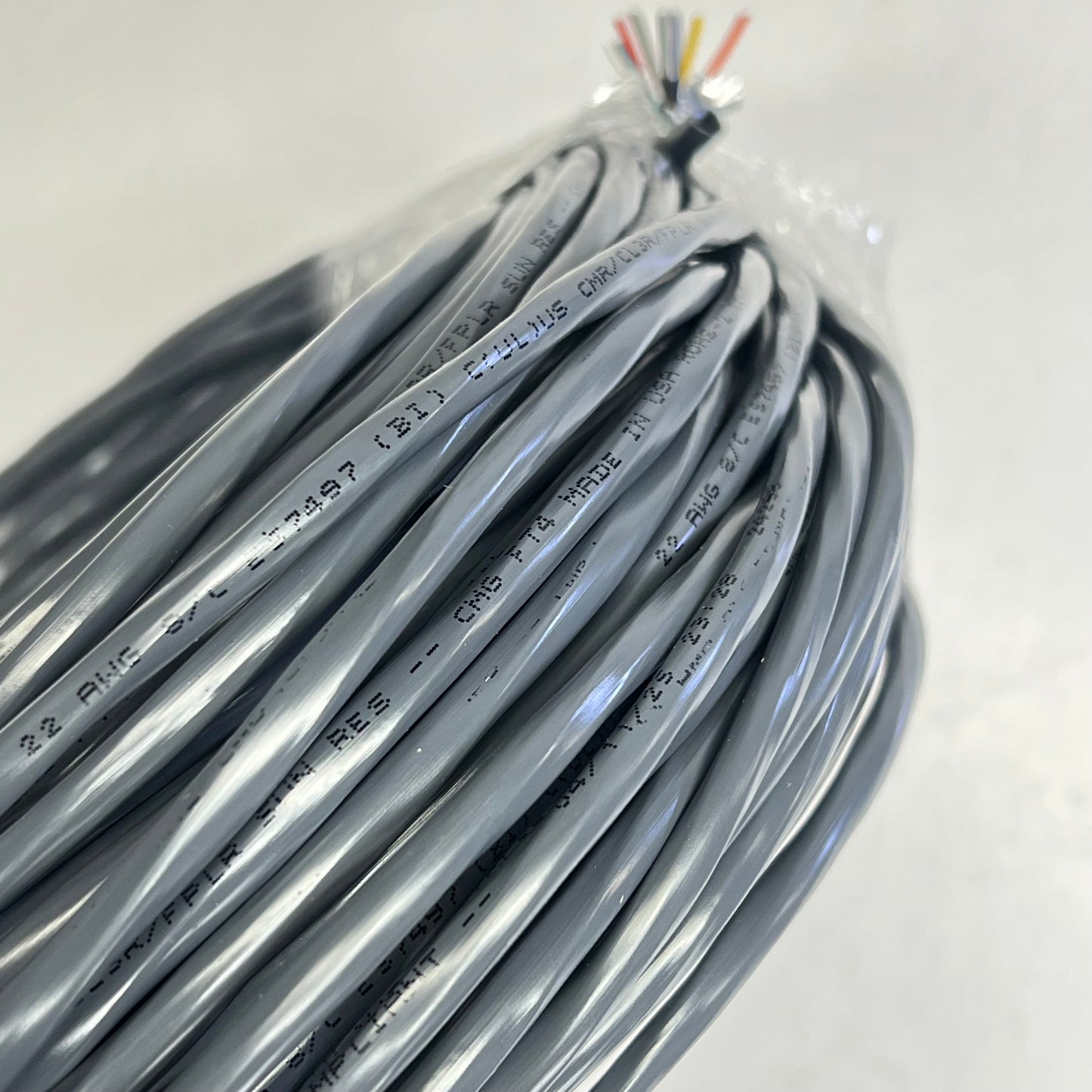 Stranded OAS CMR/CL3R Bare Stranded Copper Conductor 250' 22/8 Grey 67007-250