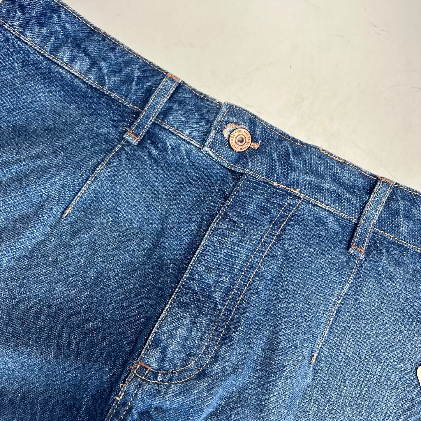 FREE PEOPLE Gallivanting Peekaboo Skort Women's Sz 31 Blue Rebel OB1904070