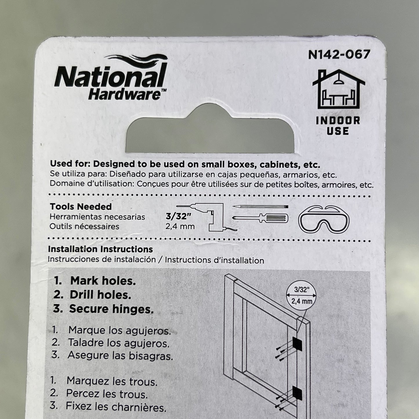 NATIONAL HARDWARE  (2 PACK) Steel Narrow Hinge 3" W Frame 0.065"  Brass N142-067