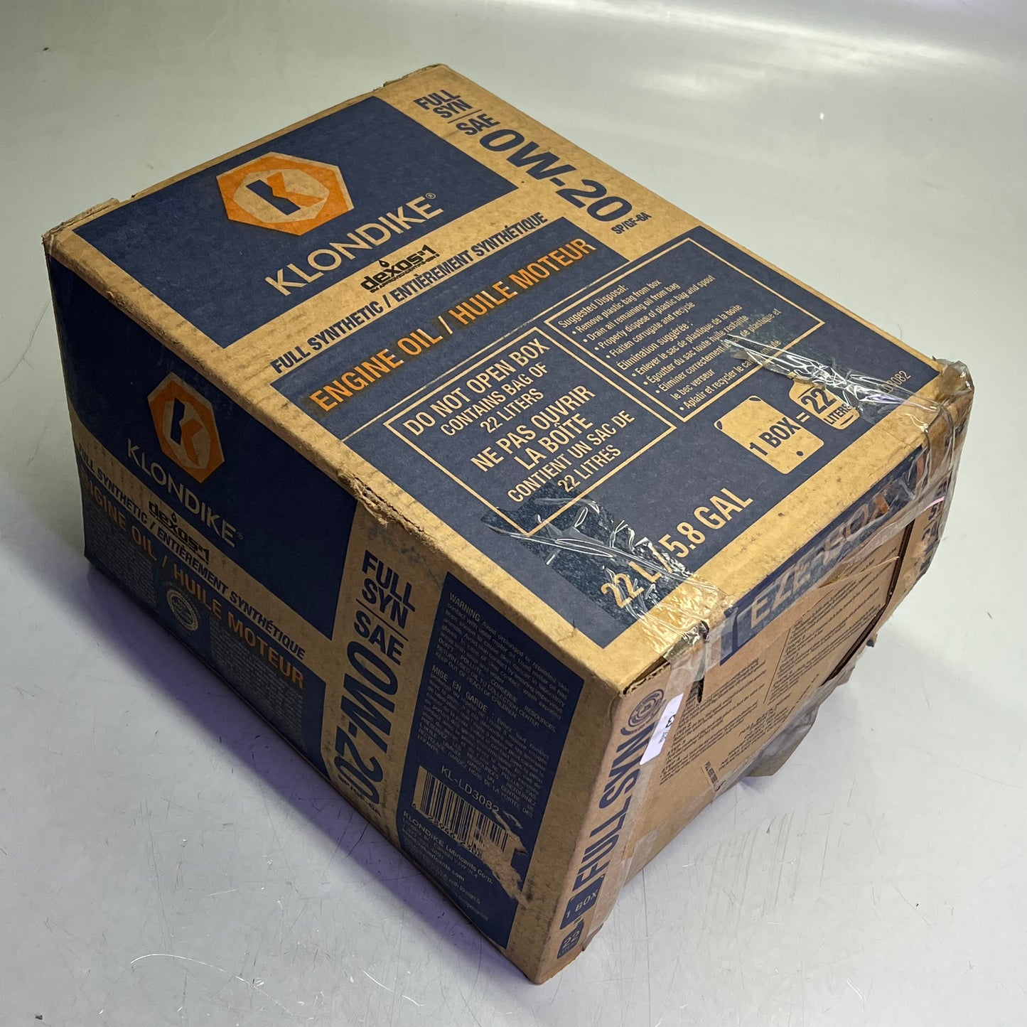 KLONDIKE Full Synthetic Automotive Engine Oil Premium Quality 5.8 Gal KL-LD3082