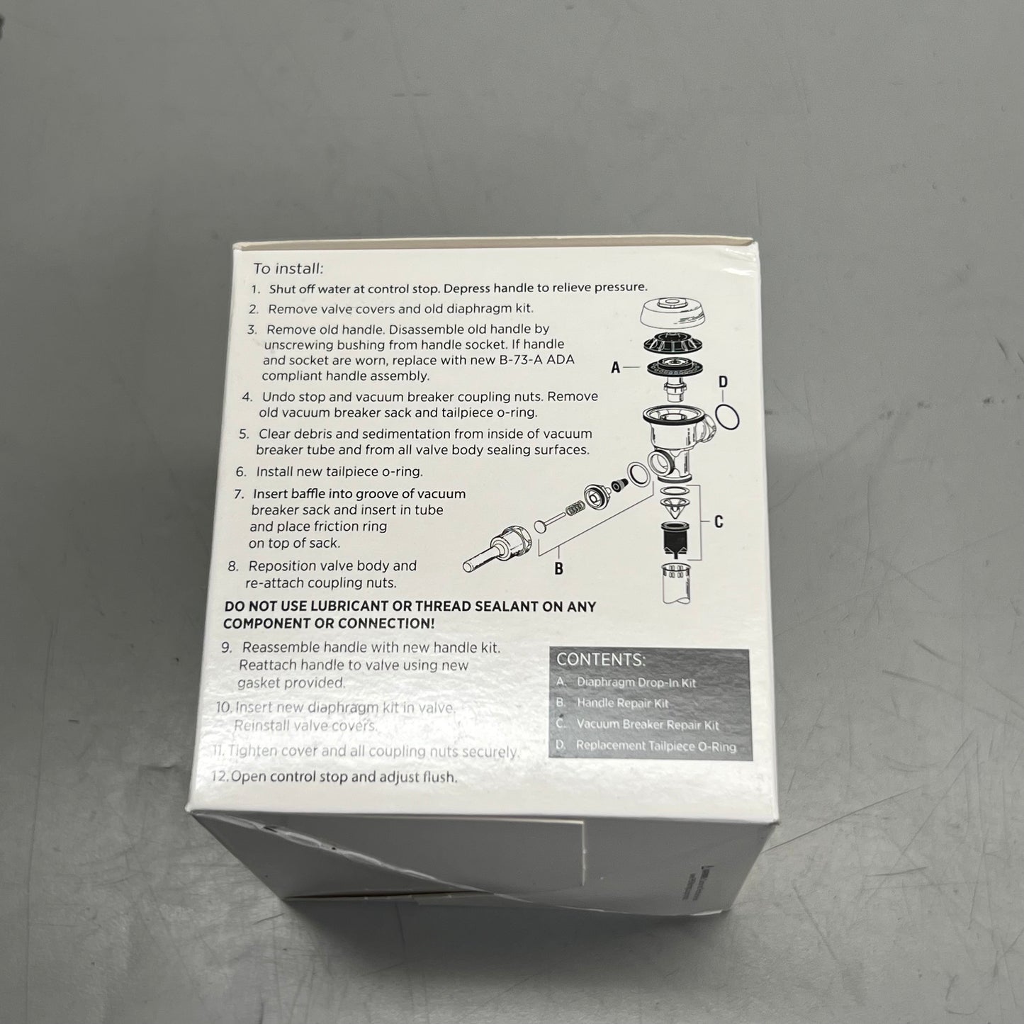 SLOAN Water Closet Flushometer Rebuild Kit 1.6 GPF R-1004-A